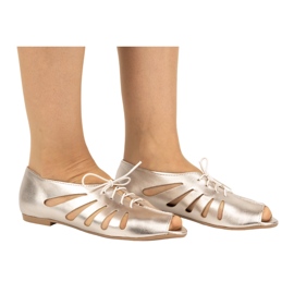 Exquisite Bailarinas mujer piel calada 1444EX Oro dorado 9