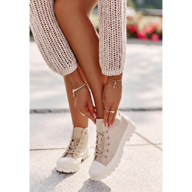 Zapatillas Altas Mujer Big Star OO274006 Beige 2