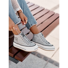 Zapatillas de mujer aisladas con plataforma de piel ecológica Big Star OO274069 Azul 9