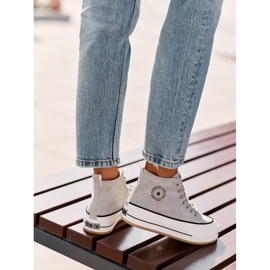 Zapatillas de mujer aisladas con plataforma de piel ecológica Big Star OO274069 Azul 8