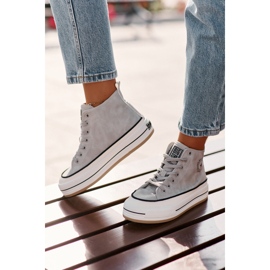 Zapatillas de mujer aisladas con plataforma de piel ecológica Big Star OO274069 Azul 7