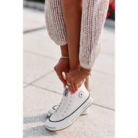 Zapatillas de mujer aisladas con plataforma de piel ecológica Big Star OO274061 Blanco 3