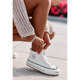 Zapatillas de mujer aisladas con plataforma de piel ecológica Big Star OO274061 Blanco 5