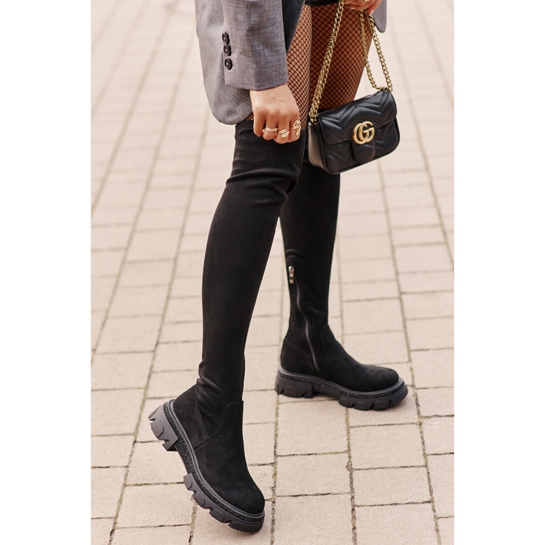 Botas Altas Mujer Ante Ecológico Negro Irithalla 2