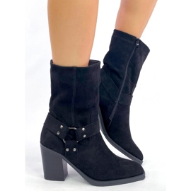 Botas cowboy Hardin de ante negro 2