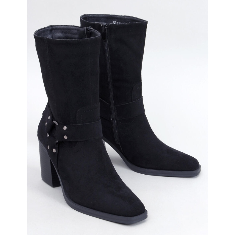 Botas cowboy Hardin de ante negro 1