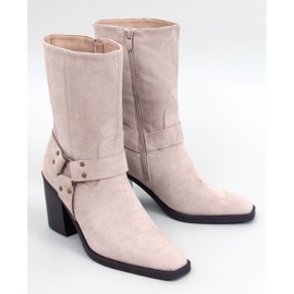 Botas cowboy Hardin de ante beige 1