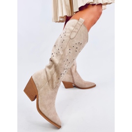 Corbins Bota cowboy calada beige 3