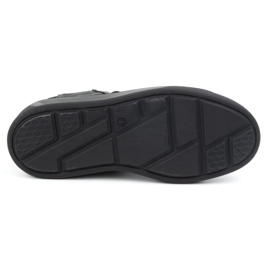KOMODO Zapatillas de invierno de piel para hombre 886K Negro 6
