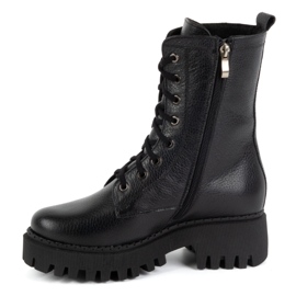Olivier Botas de mujer de piel, con aislamiento, 401BB, guisantes negros 1
