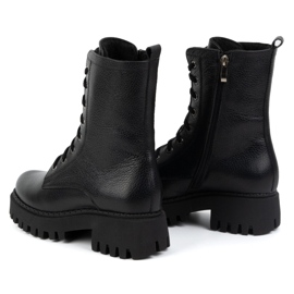 Olivier Botas de mujer de piel, con aislamiento, 401BB, guisantes negros 5