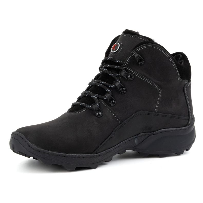 KOMODO Botas de invierno de piel para hombre 903K Negro 2 KOMODO Botas de invierno de piel para hombre 903K Negro 2