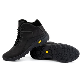 KOMODO Botas de invierno de piel para hombre 903K Negro 5