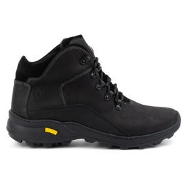 KOMODO Botas de invierno de piel para hombre 903K Negro 3
