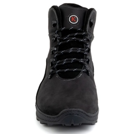 KOMODO Botas de invierno de piel para hombre 903K Negro 7