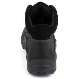 KOMODO Botas de invierno de piel para hombre 903K Negro 8