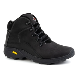 KOMODO Botas de invierno de piel para hombre 903K Negro 1