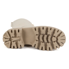 Olivier Botas de piel para mujer con aislamiento, 401BB, beige guisante 5