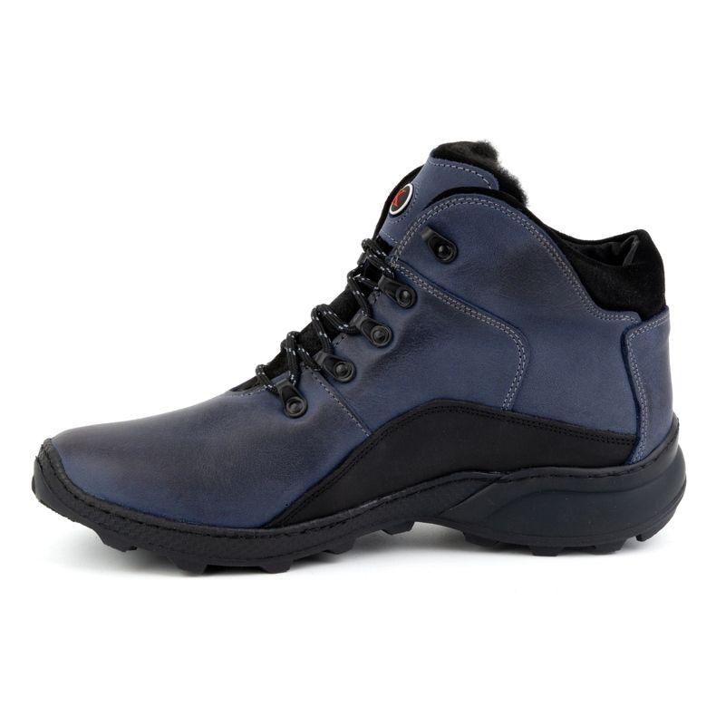 KOMODO Botines de piel de invierno para hombre 903K, azul marino 1 KOMODO Botines de piel de invierno para hombre 903K, azul marino 1