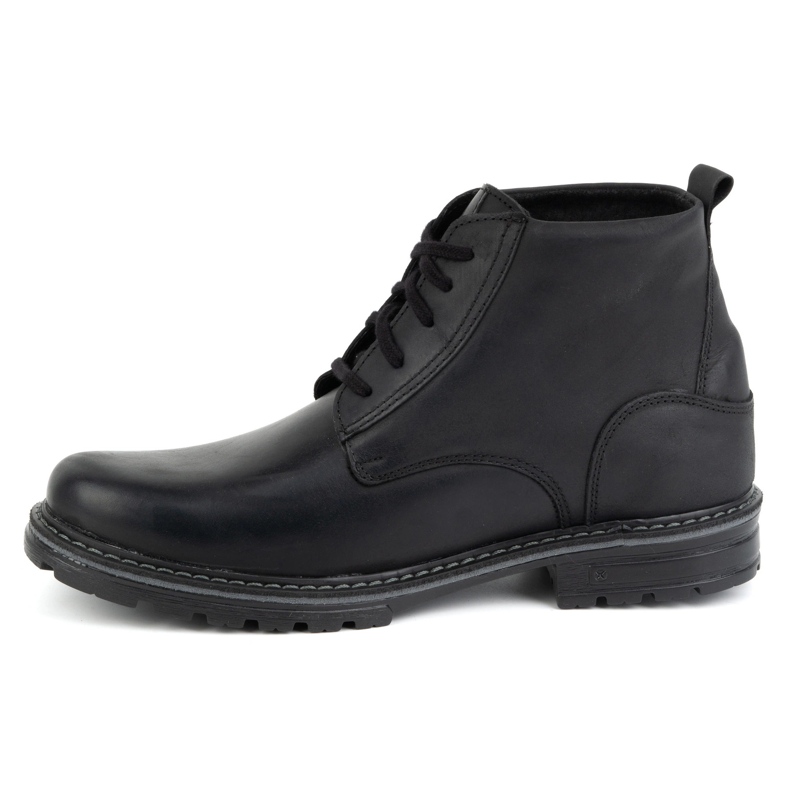KOMODO Botines de piel de invierno para hombre 935K, negro 1