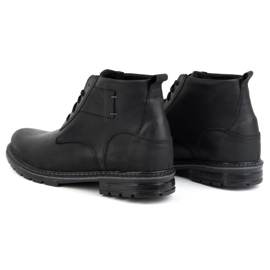 KOMODO Botines de piel de invierno para hombre 935K, negro 6