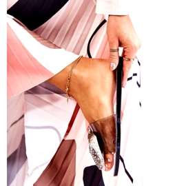 Flip de goma para mujeres con la proa y los circones de gris negro 4 Flip de goma para mujeres con la proa y los circones de gris negro 4