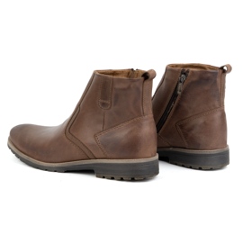 Olivier Botas de piel de invierno para hombre 924K marrón 5