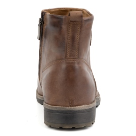 Olivier Botas de piel de invierno para hombre 924K marrón 7