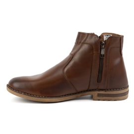KOMODO Botas de invierno de piel para hombre, botas Chelsea con aislamiento 887K, marrón 1 KOMODO Botas de invierno de piel para hombre, botas Chelsea con aislamiento 887K, marrón 1
