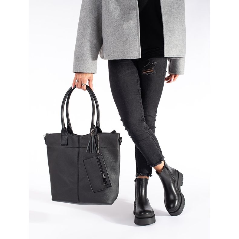 Seastar Botas Chelsea de mujer negras con plataforma. negro 2