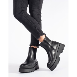 Seastar Botas Chelsea de mujer negras con plataforma. negro 3