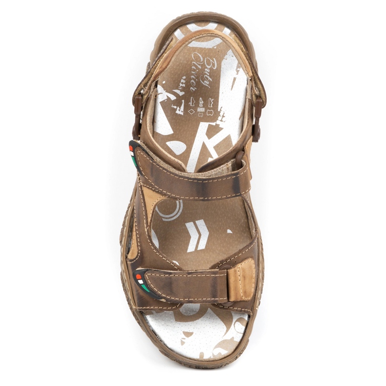 Mateos Sandalias hombre de piel para el conductor 362MA marrón 3