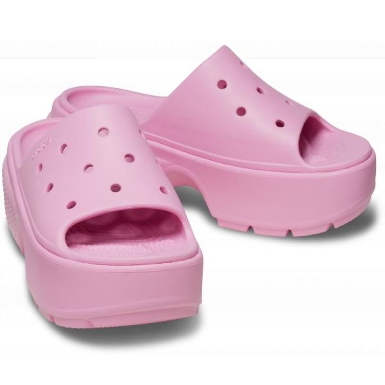 Chanclas Crocs Stomp Slide 209346-6WY rosa 1