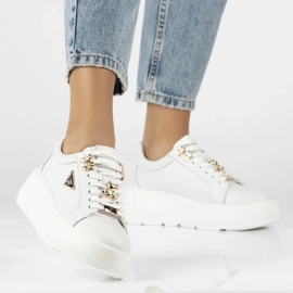 Filippo DP6382/24 Wh zapatillas de piel, blanco 6