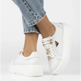 Filippo DP6382/24 Wh zapatillas de piel, blanco 10