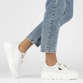 Filippo DP6382/24 Wh zapatillas de piel, blanco 7