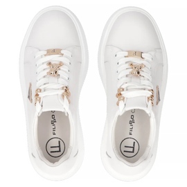 Filippo DP6382/24 Wh zapatillas de piel, blanco 8