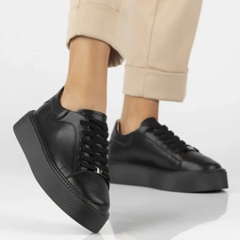 Filippo DP6119/24 Bk zapatillas de piel, negro 8