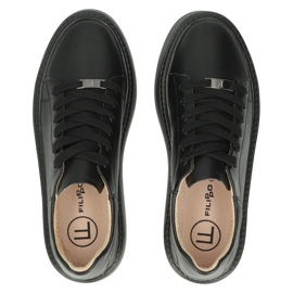 Filippo DP6119/24 Bk zapatillas de piel, negro 5
