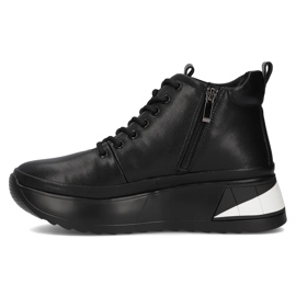 Filippo DBT4214/24 Bk Wh Botas con plataforma de piel, negro 2