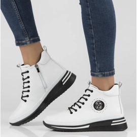 Filippo DBT4215/24 Wh Botas plataforma piel, blanco 7