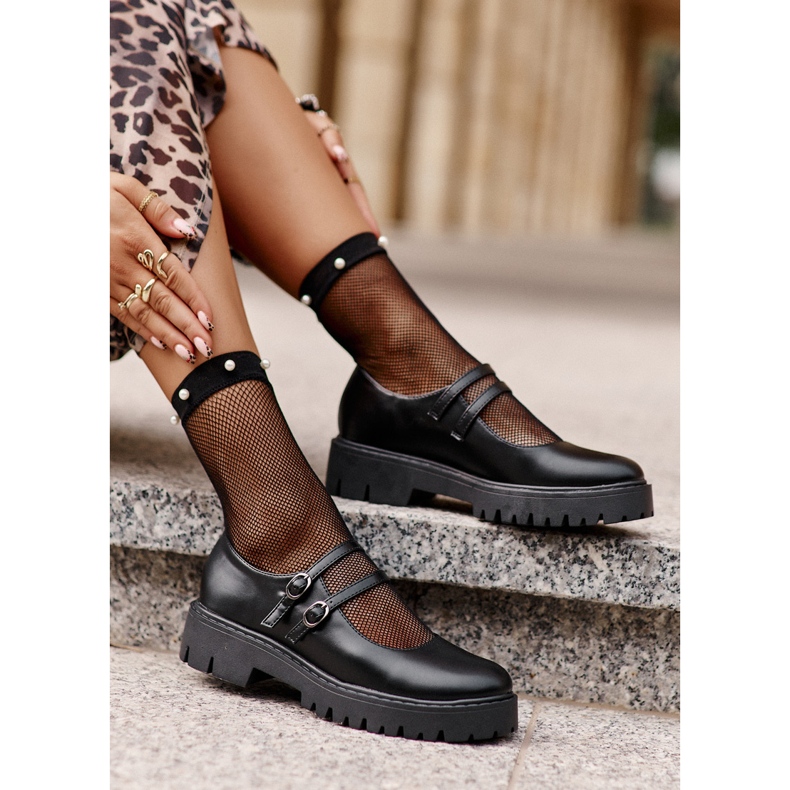 Zapatos Mujer Tiras Negro Rialuna 1