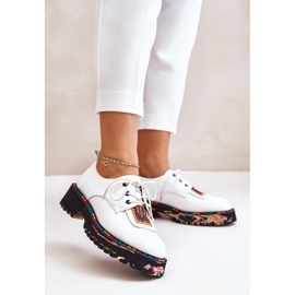 Zapatos Mujer Piel Con Cordones Artiker 55C0500 Blanco 1