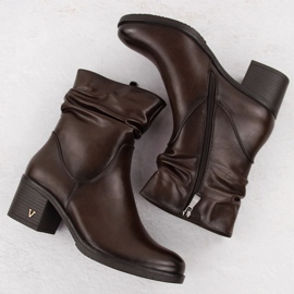Botas tacón mujer marrones Vinceza 10547 marrón 6