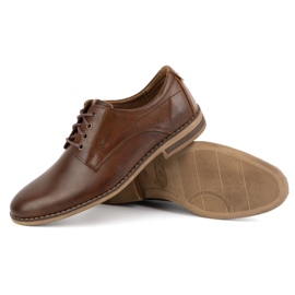 KOMODO Zapatos elegantes hombre piel 825K marrón 4