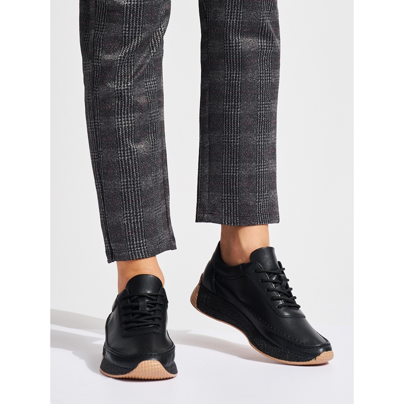 Sergio Leone Deportivas mujer piel color negro. 1 Sergio Leone Deportivas mujer piel color negro. 1