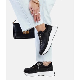 Zapatillas Taima negras con plataforma negro 4
