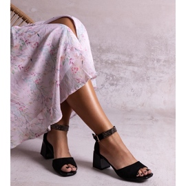 Sandalias Athir con tacón de charol negro 1 Sandalias Athir con tacón de charol negro 1