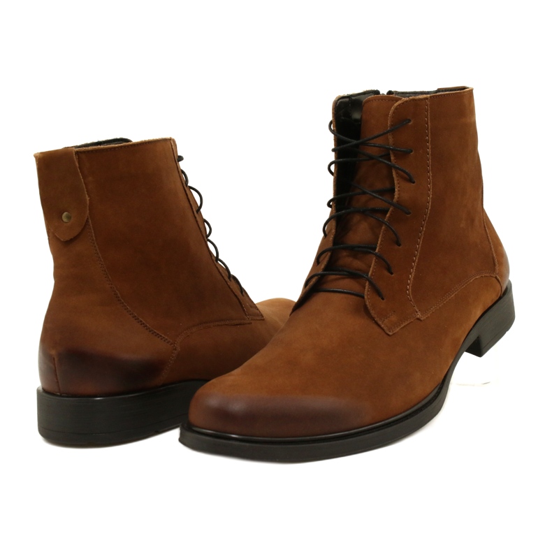 Olivier Botas de invierno para hombre en piel 7006KB marrón 4