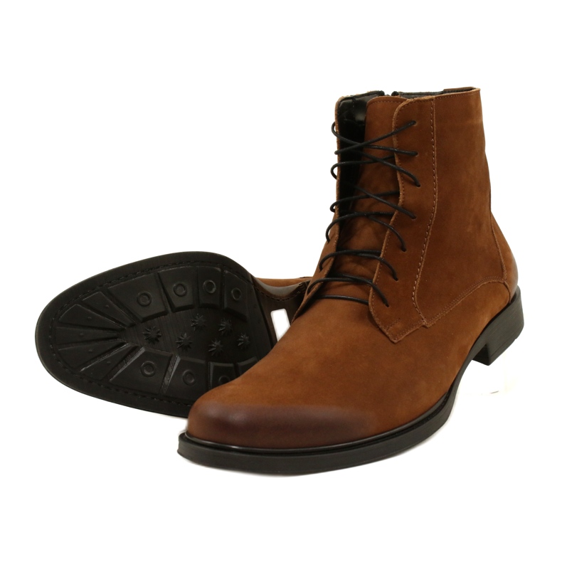Olivier Botas de invierno para hombre en piel 7006KB marrón 5
